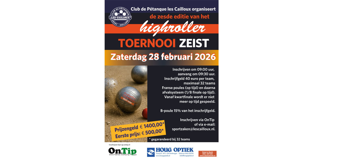 20-01-2026: HIGHROLLER OP ZATERDAG 28 FEBRUARI 2026!