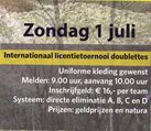 Zeist Open Weekend update.