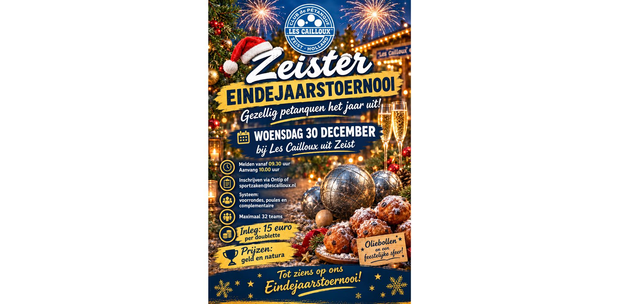 30-10-2026: EINDEJAARSTOERNOOI OP 30 DECEMBER 2026