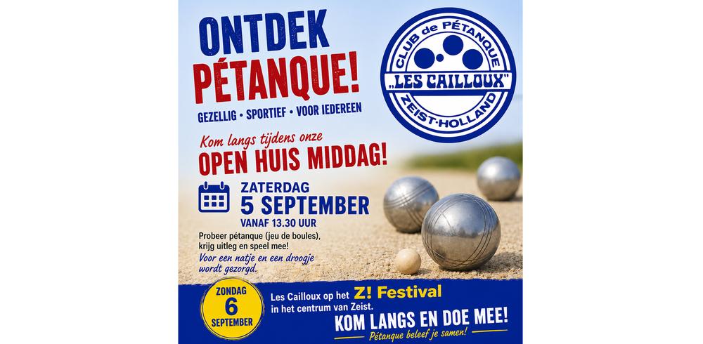 02-09-2026: ZATERDAG 5 SEPTEMBER OPEN HUIS!